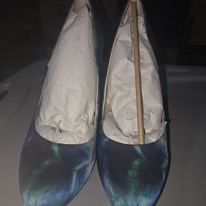 Jessica Simpson Vibrant Blue and Green Heels